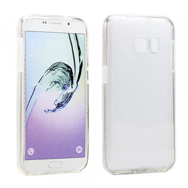 Wholesale Galaxy S7 Edge Shockproof Clear Hybrid Case (Smoke)